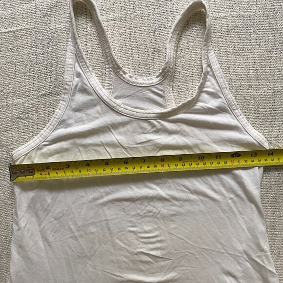 LULULEMON White Racerback t-Back Scoop Neck Tank Top Size  4 - Picture 8 of 9